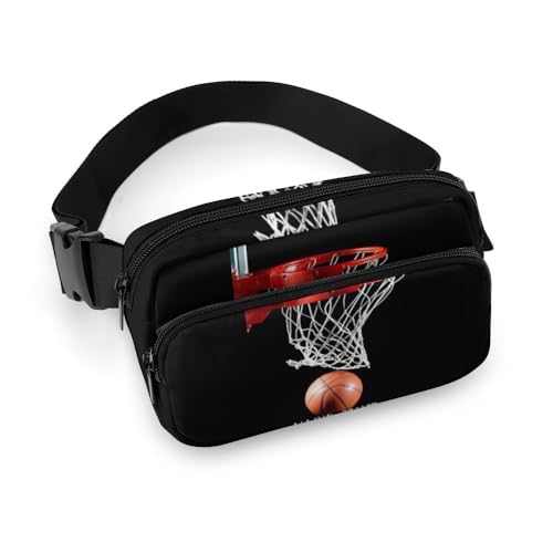 JiuPopular Hüfttasche, Basketball-Bauchtasche, verstellbare Bauchtasche zum Laufen, Spazierengehen, Wandern, siehe abbildung, 20x13cm von JiuPopular