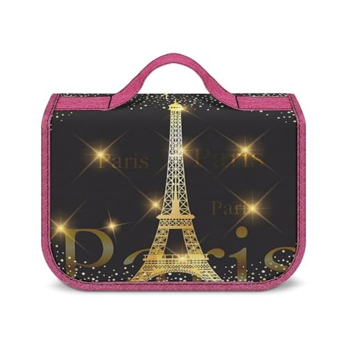 JiuPopular Kulturbeutel zum Aufhängen, Paris Eiffelturm, Frankreich, Kulturbeutel, wasserdicht, Make-up-Tasche für Reisen, Business, Urlaub, Paris Eiffelturm Frankreich, Einheitsgröße von JiuPopular