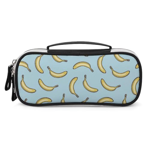 JiuPopular Tragbare Kosmetiktasche/Stifttasche, Gelbe Bananen-Schreibwaren-Tasche als Federmäppchen für Büro und Schule, Geschäftsreise oder kleine Werkzeugbox, Make-up-Tasche für Mädchen, Stil:, von JiuPopular