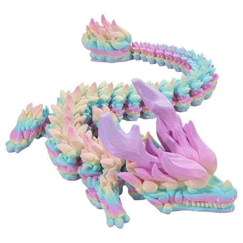 3D-gedrucktes Drachen-Zappelspielzeug,3D-gedrucktes Drachenspielzeug | Spielzeugdrache 3D-Druck | Artikulierter Drache Drache Flexibler artikulierter Drache Ostereier-Korbfüller für Heimkinder von Jlobnyiun