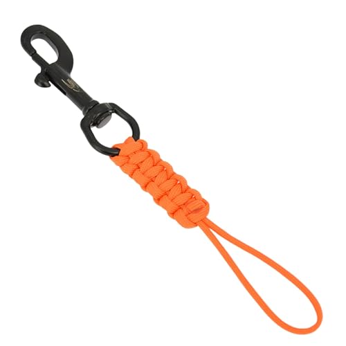 Anti-Verlust-Lanyard zum Tauchen, Anti-Verlust-Sicherheitsseil - Tragbares Tauch-Endbolzen-Schnappverschluss-Unterwasser-Sicherheitsseil,Praktisches, verschleißfestes Metall-Clip-Haken-Tauchzubehör von Jlobnyiun