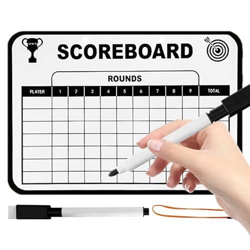 Jlobnyiun Golf-Scorekarten,Golf-Scorecard,Löschbares Score-Whiteboard - Wiederverwendbarer Punktezähler für Golfspiele, Golfzubehör für professionelle Anfänger von Jlobnyiun