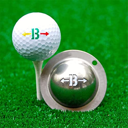 Golfball Markierer Schablone Stempel lustiges Golfball-Marker Stempelausrichtung Werkzeug Personalsierte Golfbälle Markieren (B) von Joayuezo