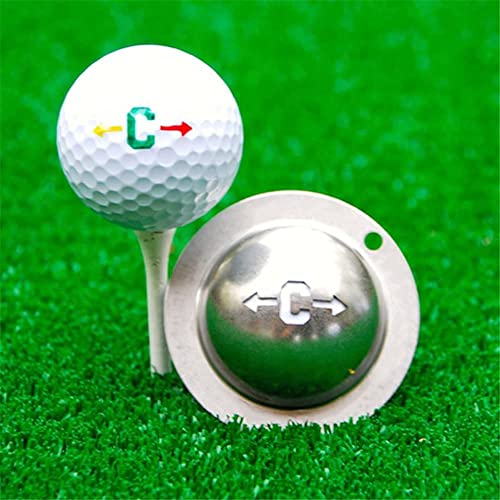 Golfball Markierer Schablone Stempel lustiges Golfball-Marker Stempelausrichtung Werkzeug Personalsierte Golfbälle Markieren (C) von Joayuezo