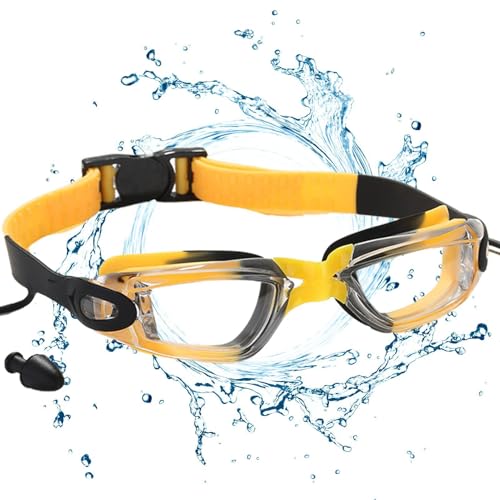 Joberio Schwimmbrillen für Kinder,Schwimmbrillen für Kinder,Schwimmbrille Antibeschlag-Schwimmbrille mit Ohrstöpseln - Kinder-Schwimmbrille, wasserdichte Schwimmbrille für Outdoor, Meer, Strand von Joberio