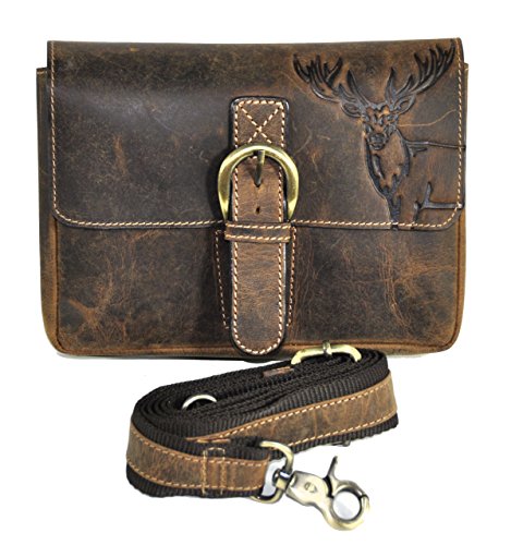 Leder Gürteltasche Bikertasche Hüfttasche Bauchtasche Vintage Hunterleder mit abnehmbaren Schultergurt Hirsch Leder Gürteltasche Bikertasche Hüfttasche Bauchtasche Vintage Hunterleder mit abnehmbaren Schultergurt Hirsch von Jockey Club