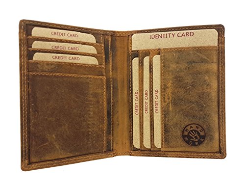 Jockey Club echt Leder Kreditkartenetui mit Scheinfach Etui Ausweisetui Hülle mit RFID Schutz rustikales Vintage Hunterleder Jockey Club echt Leder Kreditkartenetui mit Scheinfach Etui Ausweisetui Hülle mit RFID Schutz rustikales Vintage Hunterleder von Jockey Club