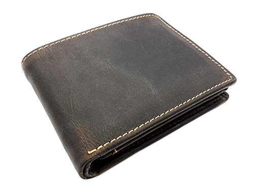 Jockey Club rustikale Vintage Geldbörse naturbelassenes Vollrind-Leder Portemonnaie mit RFID Schutz Toro Dunkelbraun Jockey Club rustikale Vintage Geldbörse naturbelassenes Vollrind-Leder Portemonnaie mit RFID Schutz Toro Dunkelbraun von Jockey Club