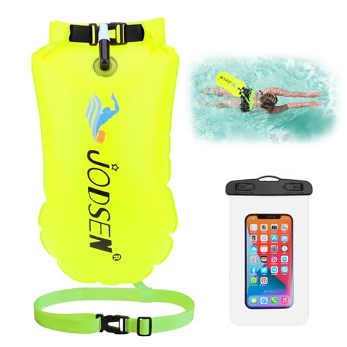 Schwimmboje,Boje Schwimmen Aufblasbare Trockentasche 20l mit Wasserdichter Handytasche,Trockensack für Erwachsene Freiwasser Triathlon Sport Schnorcheln Rennen Ausbildung Zubehör,Gut Sichtbarer Orange Schwimmboje,Boje Schwimmen Aufblasbare Trockentasche 20l mit Wasserdichter Handytasche,Trockensack für Erwachsene Freiwasser Triathlon Sport Schnorcheln Rennen Ausbildung Zubehör,Gut Sichtbarer Orange von Jodsen