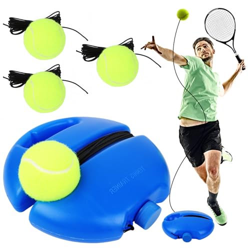 Jognee Tennis-Trainer Tennistrainer Set mit 3 Rebound Ball, Tragbare Tennisausrüstung, Tennisball Praxis Trainer Tennis Trainer Ball mit String für Kinder Spieler Anfänger Jognee Tennis-Trainer Tennistrainer Set mit 3 Rebound Ball, Tragbare Tennisausrüstung, Tennisball Praxis Trainer Tennis Trainer Ball mit String für Kinder Spieler Anfänger von Jognee