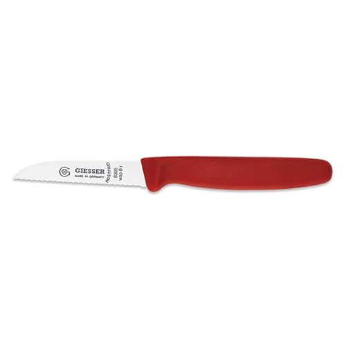 Johannes Giesser Messerfabrik Gemüsemesser mit Wellenschliff Messer, Grau, 8 cm Johannes Giesser Messerfabrik Gemüsemesser mit Wellenschliff Messer, Grau, 8 cm von Giesser