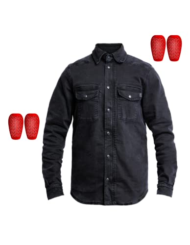 John Doe Men's Motoshirt Hemd, Schwarzer Denim, 4XL John Doe Men's Motoshirt Hemd, Schwarzer Denim, 4XL von John Doe
