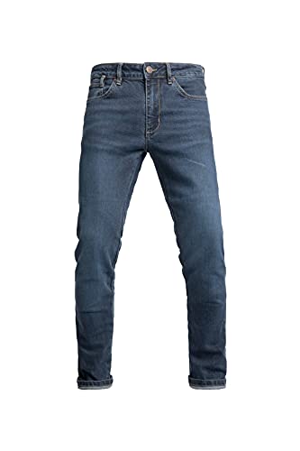 John Doe Pioneer Monolayer XTM Motorrad Jeans Herren Protektoren Indigo 32/34 von John Doe