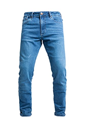 John Doe Pioneer Monolayer XTM Motorrad Jeans Men Protektoren Light Blue 28/30 von John Doe