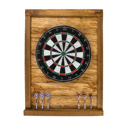 John Paddle Premium Dart Wandschutz Surround aus Holz im Loft Retro Vintage Stil (Vintage Stil Brown) von John Paddle let's rOAR www.johnpaddle.com