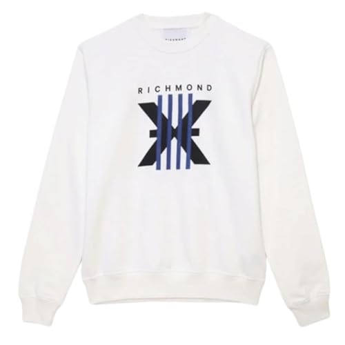 John Richmond Herren-Sweatshirt UMA24074FEP8 White Sweatshirt LIEVORE Weiß von John Richmond