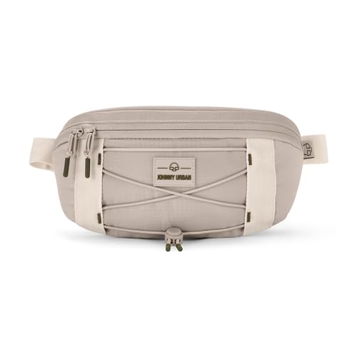 Johnny Urban Bauchtasche Damen & Herren Beige - Devin - Große Hüfttasche für Outdoor, Sport, Festival, Freizeit - Crossbody Bag mit verstellbarem Gurt - Wasserabweisend von Johnny Urban