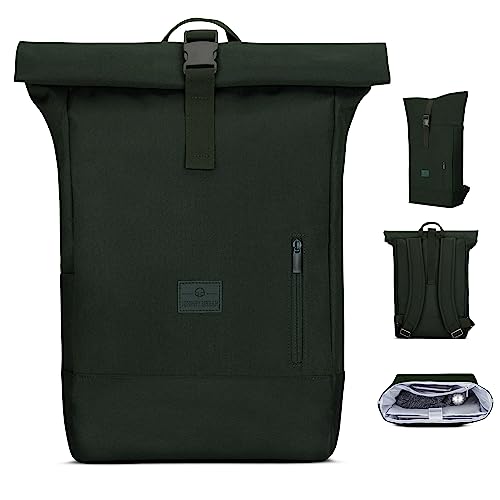 Johnny Urban Rolltop Rucksack Damen & Herren Dunkelgrün - Robin Large - Tagesrucksack mit 16 Zoll Laptopfach - Recyceltes PET - 18-22L - Wasserabweisend Johnny Urban Rolltop Rucksack Damen & Herren Dunkelgrün - Robin Large - Tagesrucksack mit 16 Zoll Laptopfach - Recyceltes PET - 18-22L - Wasserabweisend von Johnny Urban