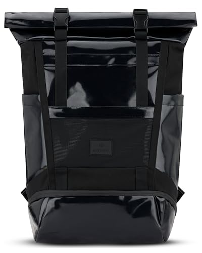 Johnny Urban Rolltop Rucksack Damen & Herren Schwarz - Ashton - Tagesrucksack mit Laptopfach für Uni Arbeit Reise - Großer Backpack mit Extra Schuhfach - Wasserabweisend Johnny Urban Rolltop Rucksack Damen & Herren Schwarz - Ashton - Tagesrucksack mit Laptopfach für Uni Arbeit Reise - Großer Backpack mit Extra Schuhfach - Wasserabweisend von Johnny Urban