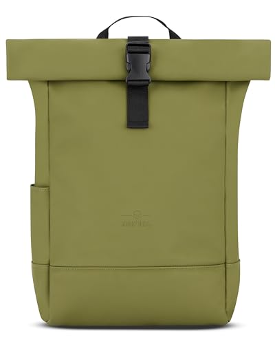 Johnny Urban Rucksack Damen Grün - Harvey Medium - Rolltop Mit Laptopfach für Uni Business City - 15L - Matte PU Beschichtung - Wasserabweisend Johnny Urban Rucksack Damen Grün - Harvey Medium - Rolltop Mit Laptopfach für Uni Business City - 15L - Matte PU Beschichtung - Wasserabweisend von Johnny Urban