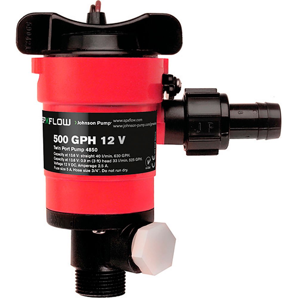Johnson Pump Dual Port Pump 189-48103 Rot,Schwarz 1250 GPH Johnson Pump Dual Port Pump 189-48103 Rot,Schwarz 1250 GPH von Johnson Pump