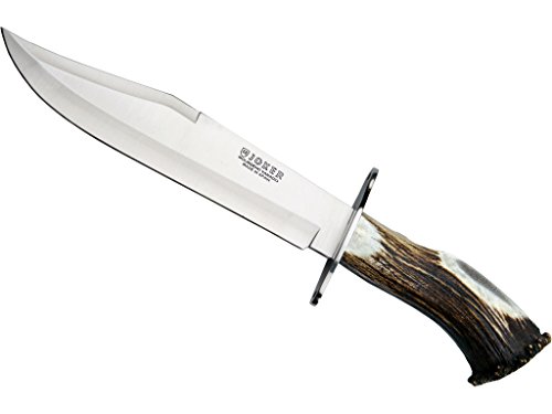 Joker Bowiemesser CN101, Hirschkronengriff, 25 cm Klinge aus MOVA-Stahl, mit Gürtelmesser brauner Lederscheide, Werkzeug zum Angeln, Jagen, Camping und Wandern Joker Bowiemesser CN101, Hirschkronengriff, 25 cm Klinge aus MOVA-Stahl, mit Gürtelmesser brauner Lederscheide, Werkzeug zum Angeln, Jagen, Camping und Wandern von Joker