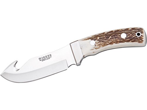 Joker Enthäutungsmesser OSO D CC55 mit Hirschhorngriff, 12 cm MOVA-Klinge, Gürtelmesser mit brauner Lederscheide, Werkzeug zum Angeln, Jagen, Camping und Wandern Joker Enthäutungsmesser OSO D CC55 mit Hirschhorngriff, 12 cm MOVA-Klinge, Gürtelmesser mit brauner Lederscheide, Werkzeug zum Angeln, Jagen, Camping und Wandern von Joker