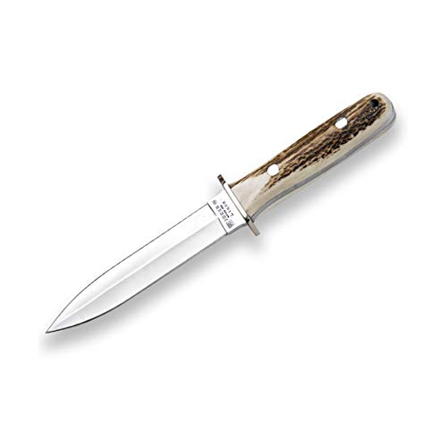 Joker Full Tang CC43 Lince Bergmesser, MOVAKlinge 6,2,5 cm, Hirsch Antler Griff, Braunes Leder Scheide, Fischen, Camping- und Wanderwerkzeug Joker Full Tang CC43 Lince Bergmesser, MOVAKlinge 6,2,5 cm, Hirsch Antler Griff, Braunes Leder Scheide, Fischen, Camping- und Wanderwerkzeug von Joker