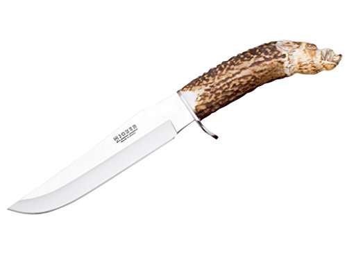 Joker Jagdmesser CT34 Jabato mit handgeschnitztem Hirschhorngriff, Bergsteigermesser mit 17 cm Klinge aus MOVA-Stahl, inkl. brauner Lederscheide, Werkzeug zum Angeln, Jagen, Camping und Wandern Joker Jagdmesser CT34 Jabato mit handgeschnitztem Hirschhorngriff, Bergsteigermesser mit 17 cm Klinge aus MOVA-Stahl, inkl. brauner Lederscheide, Werkzeug zum Angeln, Jagen, Camping und Wandern von Joker