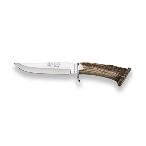 Joker Jagdmesser Tigre CN34, mit Hirschkronengriff und Edelstahlklinge 17 cm, 300 g, Edelstahlzwinge, Angelgerät, Jagd, Camping und Wandern. Joker Jagdmesser Tigre CN34, mit Hirschkronengriff und Edelstahlklinge 17 cm, 300 g, Edelstahlzwinge, Angelgerät, Jagd, Camping und Wandern. von Joker