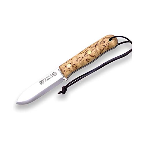 Joker Jagdmesser Trapero S CL124, Griff aus lockigem Birkenholz, Gürtelmesser mit 10 cm Klinge aus Sandvik 14C28N, Lederscheide, Werkzeug zum Angeln, Jagen, Camping und Wandern Joker Jagdmesser Trapero S CL124, Griff aus lockigem Birkenholz, Gürtelmesser mit 10 cm Klinge aus Sandvik 14C28N, Lederscheide, Werkzeug zum Angeln, Jagen, Camping und Wandern von Joker