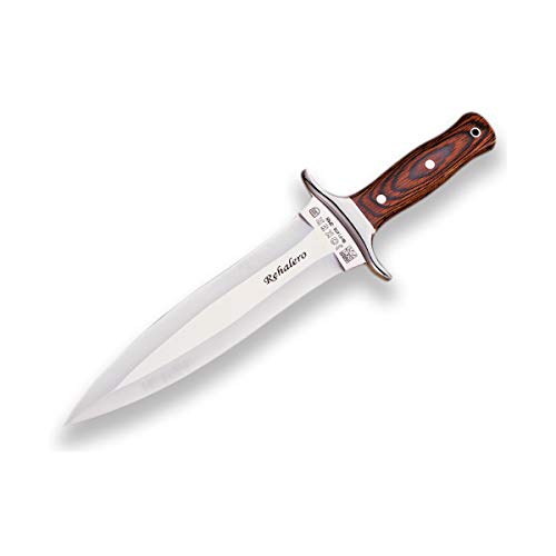 Joker Jagdmesser mit rotem Holzgriff Rehalero CR10, MOVA-Klinge 24 cm, braune Lederscheide, Angelgerät, Jagd, Camping und Wandern. Joker Jagdmesser mit rotem Holzgriff Rehalero CR10, MOVA-Klinge 24 cm, braune Lederscheide, Angelgerät, Jagd, Camping und Wandern. von Joker