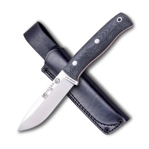 Joker Überlebensmesser CM111 Luchs, Canvas Micarta Griff, Gürtelmesser mit 10,5 cm Klinge aus Böhler N695, Schwarze Lederscheide, Werkzeug zum Angeln, Jagen, Camping und Wandern Joker Überlebensmesser CM111 Luchs, Canvas Micarta Griff, Gürtelmesser mit 10,5 cm Klinge aus Böhler N695, Schwarze Lederscheide, Werkzeug zum Angeln, Jagen, Camping und Wandern von Joker