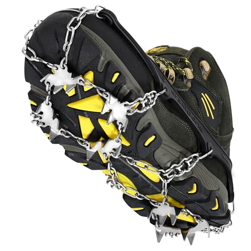 Jokisa Grödel Steigeisen für Bergschuhe mit 24 Zähne, Grödel für Wanderschuhe aus Edelstahl, Spikes Schuhe Traktion mit Anti-Rutsch für Jede Outdoor-Aktivität und Herausforderung Jokisa Grödel Steigeisen für Bergschuhe mit 24 Zähne, Grödel für Wanderschuhe aus Edelstahl, Spikes Schuhe Traktion mit Anti-Rutsch für Jede Outdoor-Aktivität und Herausforderung von Jokisa