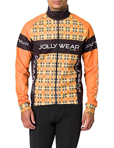 Jolly Wear Herren Fahrrad Winterjacke Funktions mit Winddichter Membran Tweed, Orange, L, GIUB_TWEED_ARA Jolly Wear Herren Fahrrad Winterjacke Funktions mit Winddichter Membran Tweed, Orange, L, GIUB_TWEED_ARA von Jolly Wear