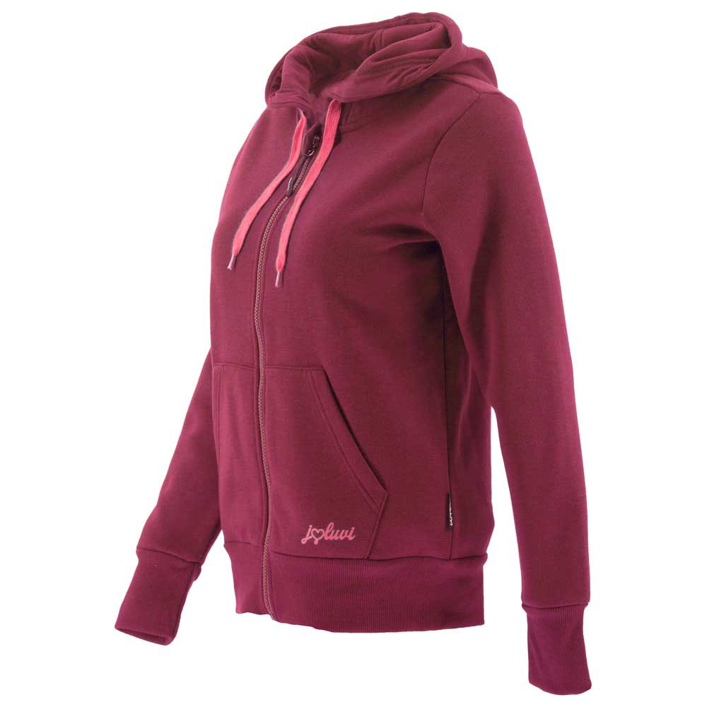 Joluvi Hoodie Full Zip Sweatshirt Rot 2XL Frau von Joluvi