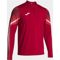 JOMA Elite XI 1/2-Zip Laufshirt 602 - rot/weiß L von Joma