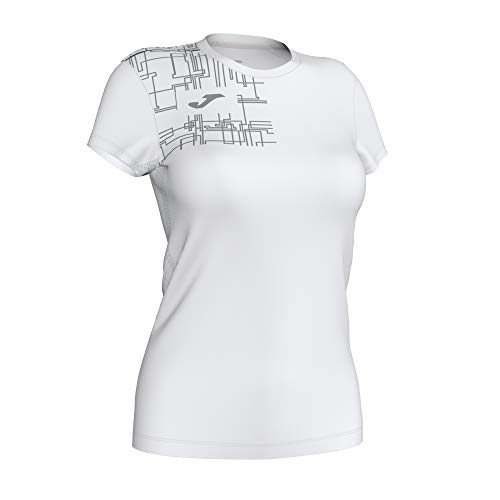 Joma Damen Elite Viii Running Night T Shirt, Weiß, XL EU Joma Damen Elite Viii Running Night T Shirt, Weiß, XL EU von Joma