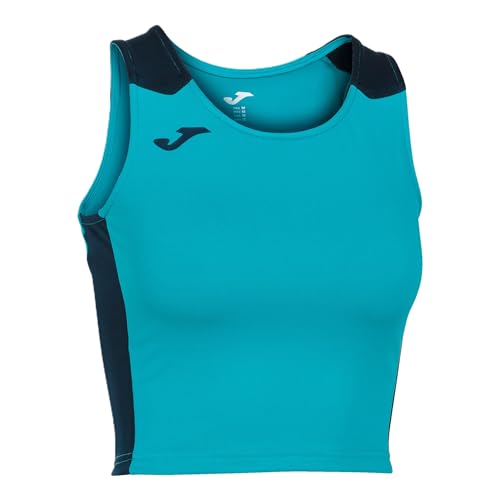 Joma Débardeur Court Femme Record II M Türkis, fluoreszierend, Marineblau von Joma