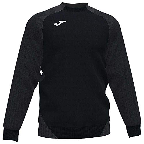 Joma Herren Essential II Sweatshirts, Schwarz/Anthrazitgrau, XXXXS von Joma