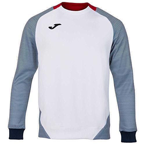 Joma Herren Essential II Sweatshirts, Weiß-Marineblau, XXXXS von Joma