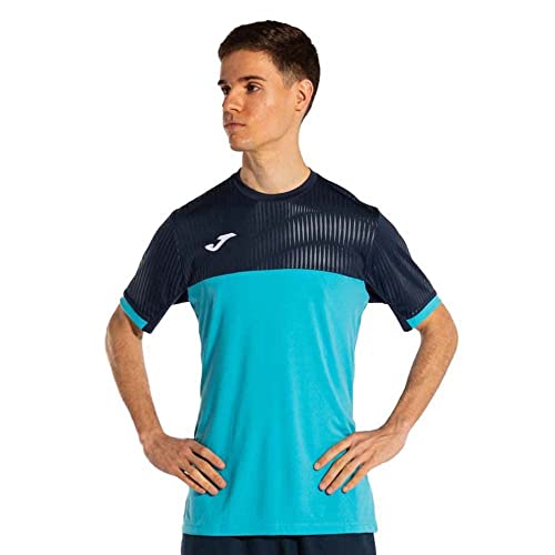 Joma Herren Montreal T-Shirt, Türkis, fluoreszierend, Marineblau, XXS Joma Herren Montreal T-Shirt, Türkis, fluoreszierend, Marineblau, XXS von Joma