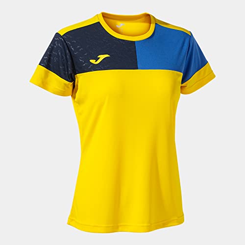 Joma Kurzarmshirt Frau Crew V gelb königsblau Marineblau Joma Kurzarmshirt Frau Crew V gelb königsblau Marineblau von Joma