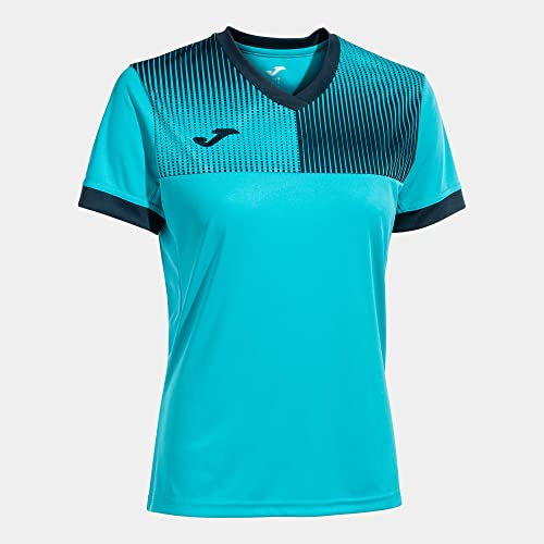 Joma Kurzarmshirt Frau Eco Supernova neon-türkis Marineblau Joma Kurzarmshirt Frau Eco Supernova neon-türkis Marineblau von Joma