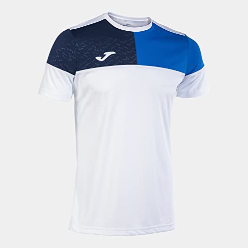 Joma Kurzarmshirt Mann Crew V Weiss königsblau Marineblau von Joma