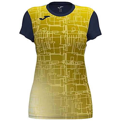 Joma Unisex 2XS Kurzarm-T-Shirt Elite VIII, Marineblau, Neongelb, XXS Joma Unisex 2XS Kurzarm-T-Shirt Elite VIII, Marineblau, Neongelb, XXS von Joma