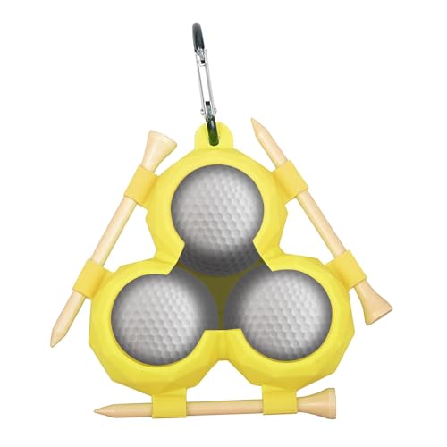 Jomewory Silikon-Golfballhülle, Golfballhalterhülle,Golfballtasche mit baumelnder Clip-Schnalle - Tragbare Golfball-Tragetasche, Golfzubehör für Golfer und Golfbegeisterte von Jomewory