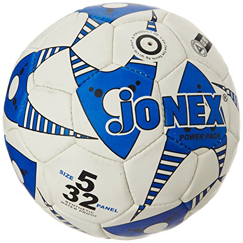 JONEX Unisex-Adult Professional Synthetic Footballs, White/Blue, 0 von Jonex