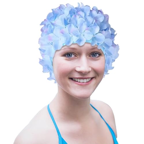 2 Stück Damen Badekappe Mit Blumenmuster, Dreidimensionale Blumen Badekappen, Vintage Schwimmkappe Badehaube, Mode, Leicht Und Langlebig, Einfaches An Und Ausziehen 2 Stück Damen Badekappe Mit Blumenmuster, Dreidimensionale Blumen Badekappen, Vintage Schwimmkappe Badehaube, Mode, Leicht Und Langlebig, Einfaches An Und Ausziehen von Jongyumo