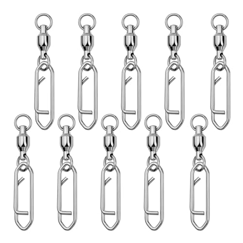 Kugellager Wirbel,10x Edelstahl Wirbel, Angel Karabiner Mit Wirbel, Wirbel, Wirbelhaken Zum, Angelzubehör, Karabinerwirbel, Angelzubehör Für Angler Kugellager Wirbel,10x Edelstahl Wirbel, Angel Karabiner Mit Wirbel, Wirbel, Wirbelhaken Zum, Angelzubehör, Karabinerwirbel, Angelzubehör Für Angler von Jongyumo